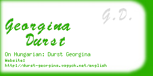 georgina durst business card